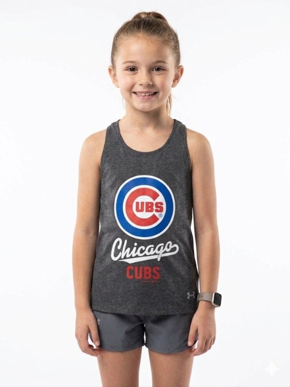 Under Armour Girl's Girls Chicago Bears Tank Top Shirt Size XS 7 Gray NWT